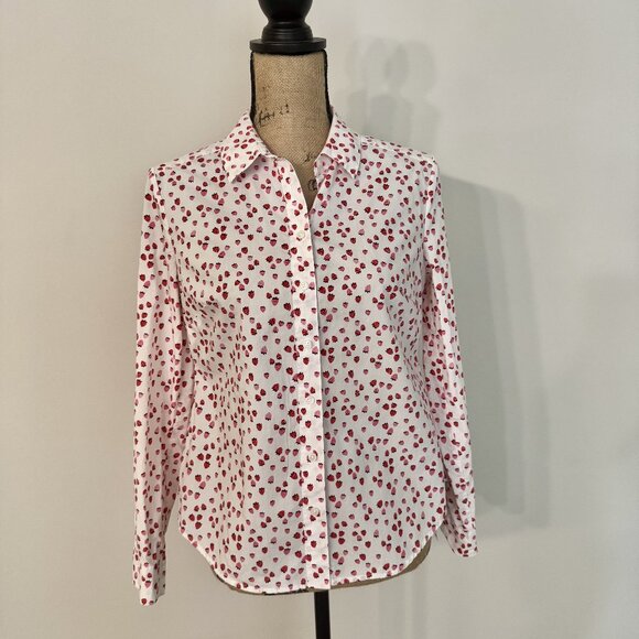 Boden Tops - Boden Classic Button-Up Shirt with Unique Strawberry Print | Petite